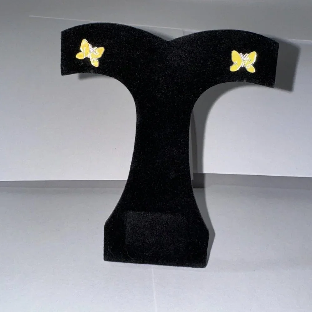 Yellow Butterfly Post Earrings